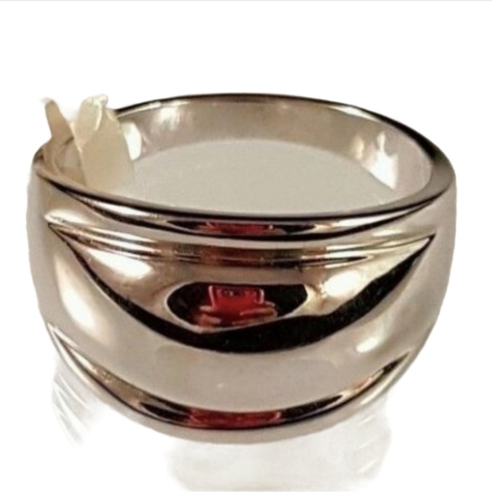 Silver Bohemian band ring size 4 Wide